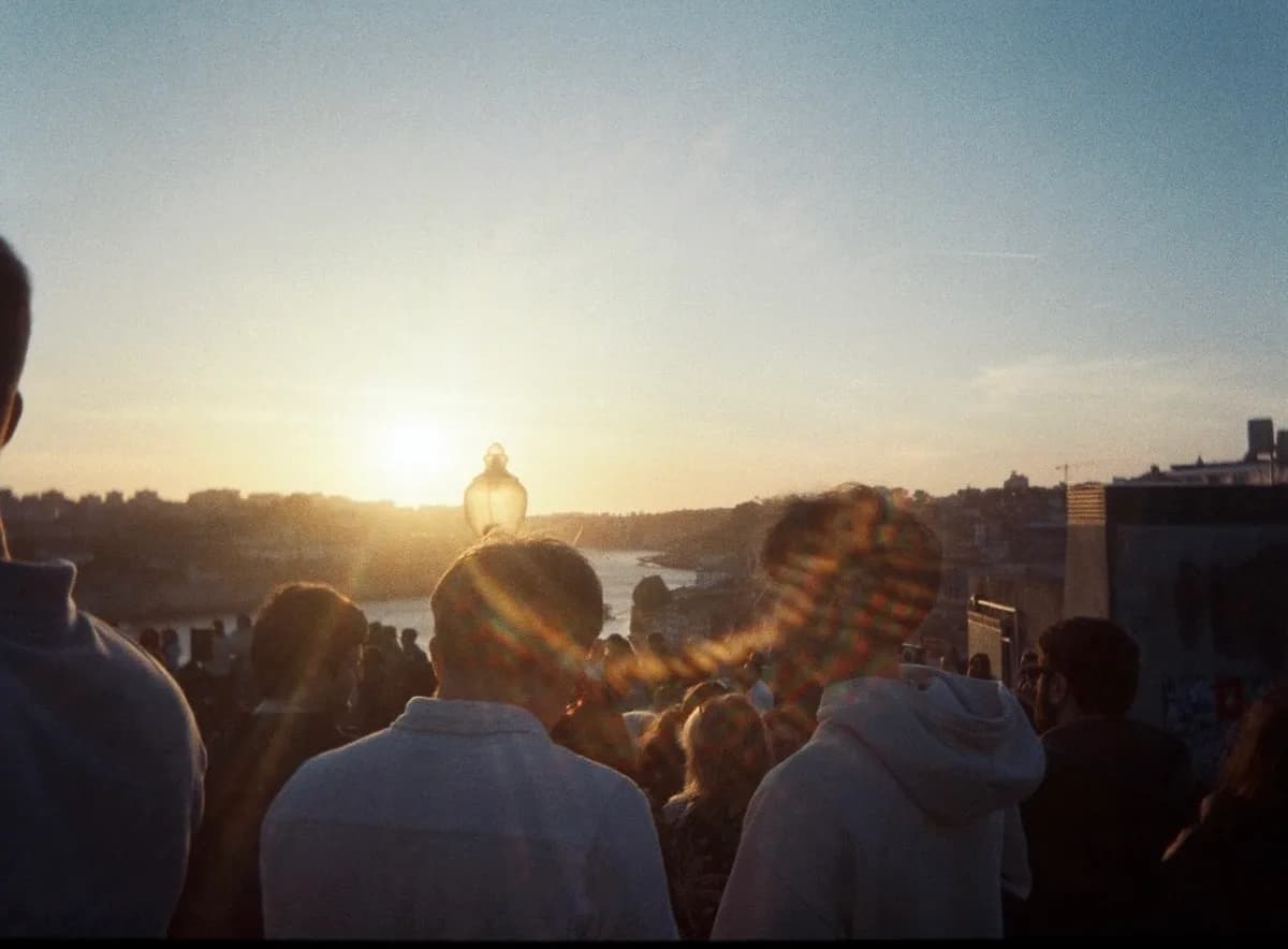 Un coucher de soleil à Porto